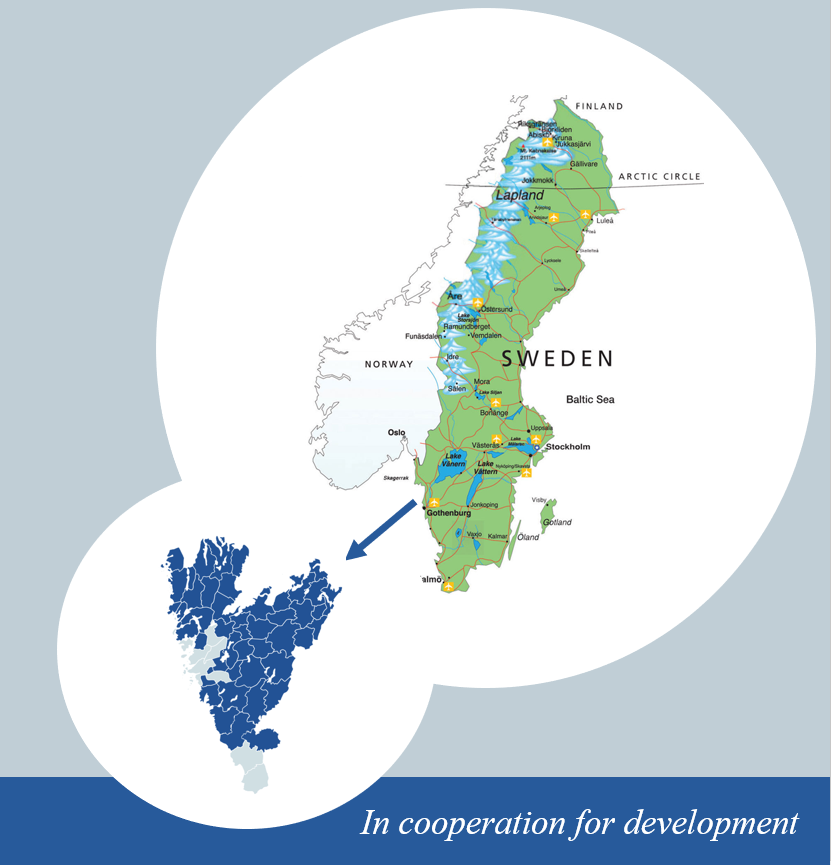 map of Western Sweden